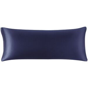 1 PC Satin Body Pillowcases Soft with Zipper Navy 20"x54"